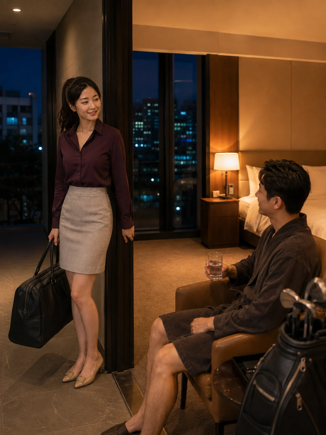 수성구출장마사지 | K초이스24 - 일정을 마치고 객실에서 조용히 쉬는 마무리 장면