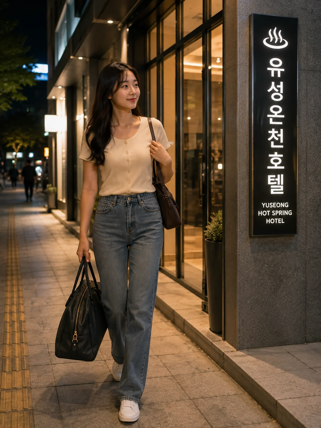 울산 남구 터미널의 생활권 분위기와 출장 숙소 이용 상황을 함께 보여 주는 가상 출장마사지 이용후기 장면