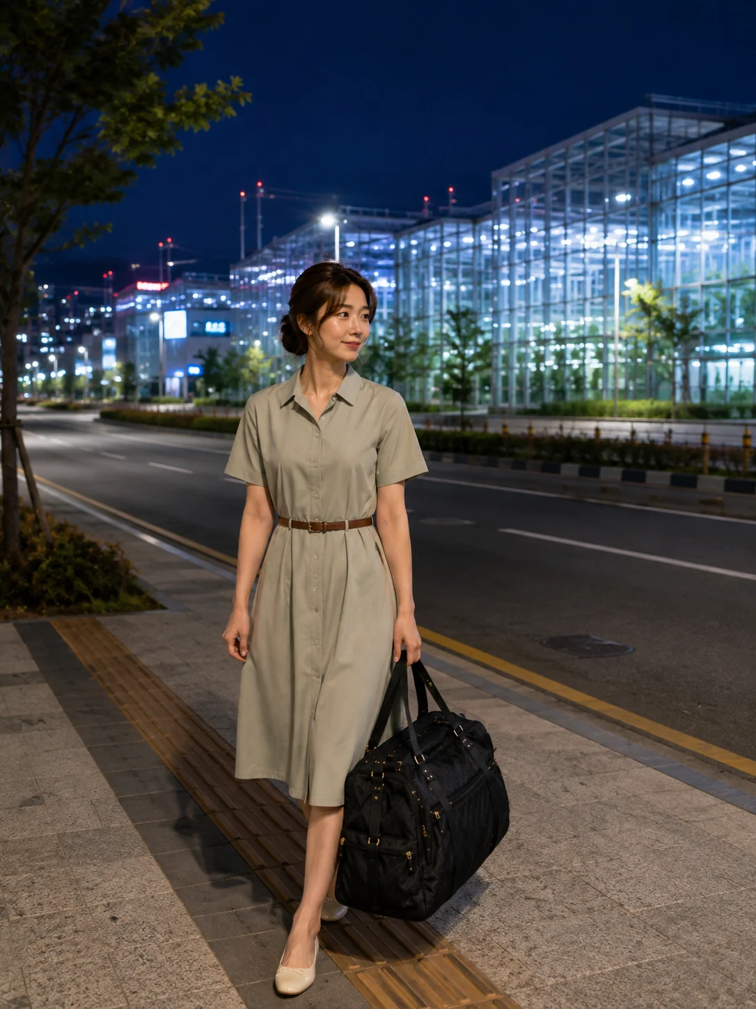정읍출장마사지 | K초이스24 - 정읍역 접근 생활권을 지나 방문 장소로 이동하는 장면