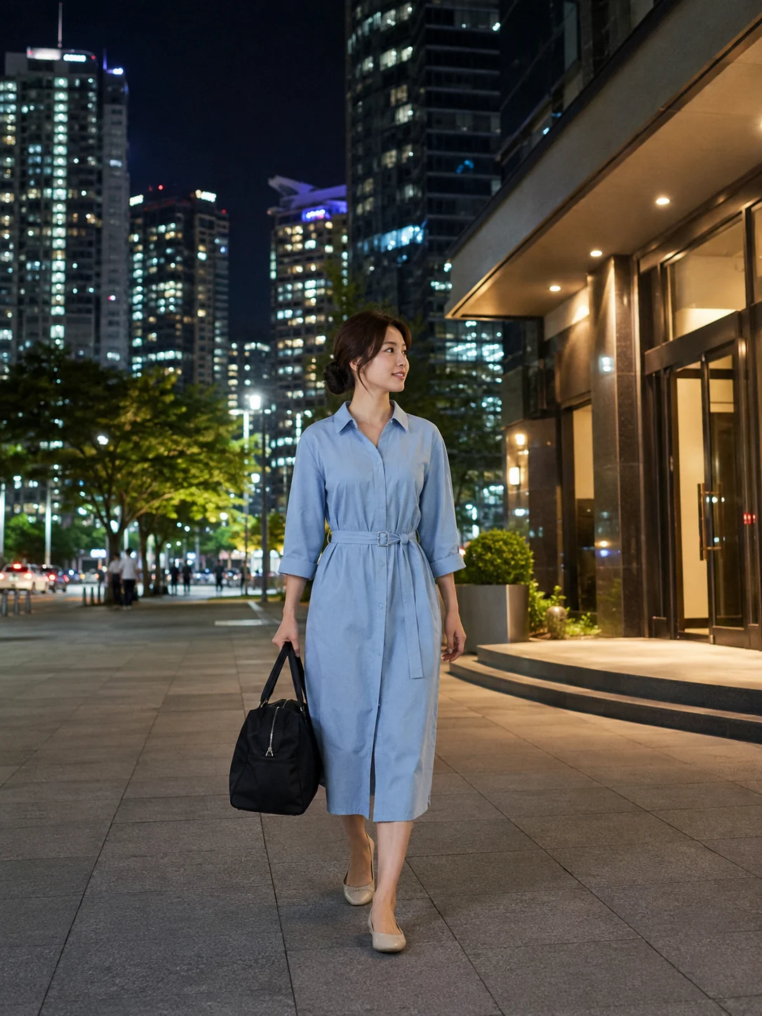 해운대구출장마사지 | K초이스24 - 벡스코 접근 생활권을 지나 방문 장소로 이동하는 장면