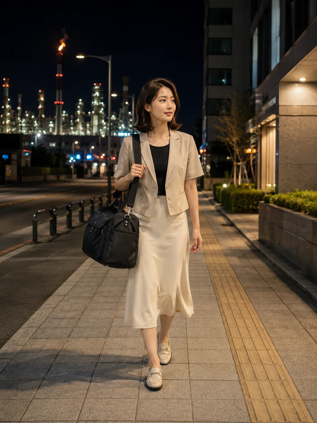 서산출장마사지 | K초이스24 - 예천호수공원 접근 생활권을 지나 방문 장소로 이동하는 장면