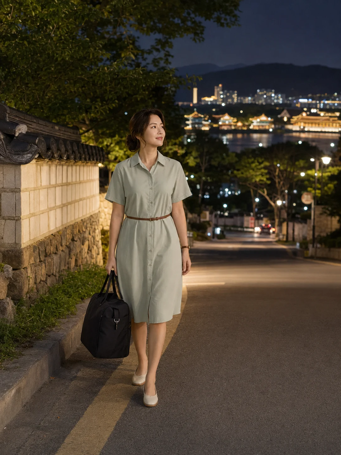경주출장마사지 | K초이스24 - 경주역 접근 생활권을 지나 방문 장소로 이동하는 장면