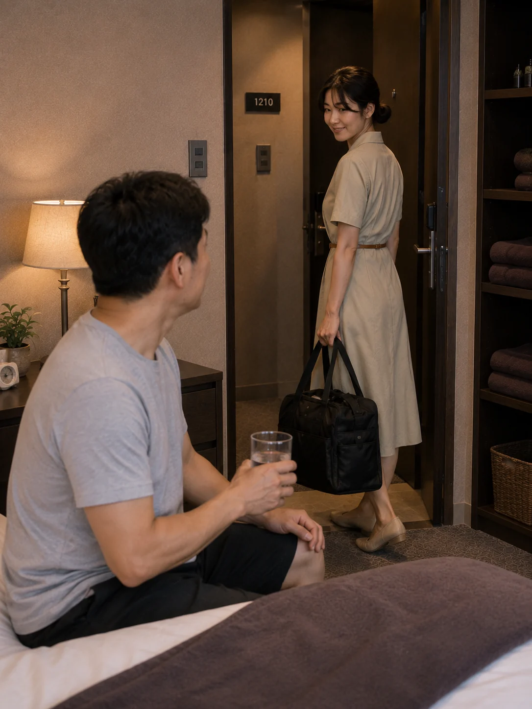 경주출장마사지 | K초이스24 - 일정을 마치고 객실에서 조용히 쉬는 마무리 장면
