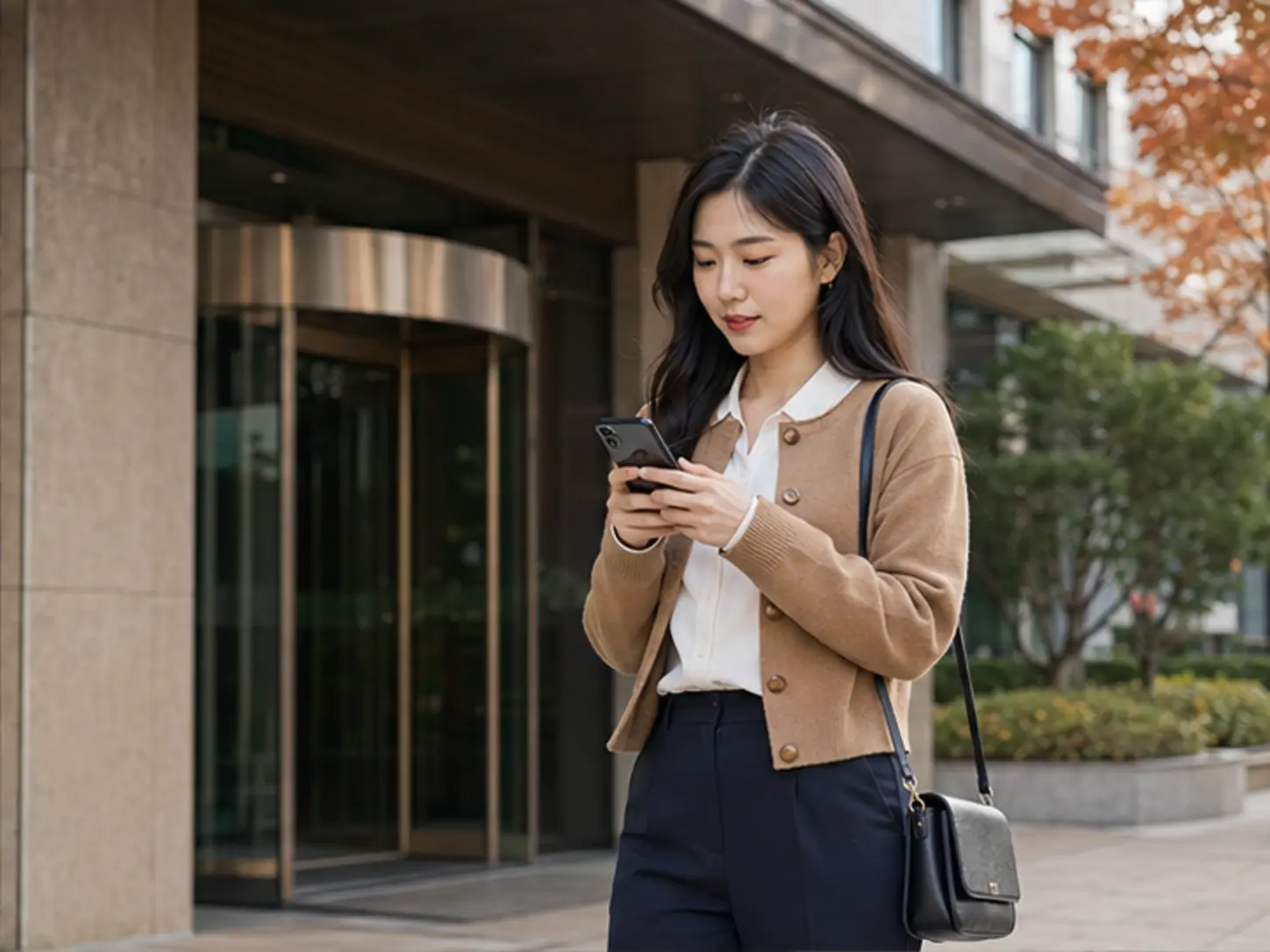 2025년 10월의 가을, 28세 여성 관리사 지수와 강한 관리 압을 상담하는 24세 여성 로컬 에디터 소라