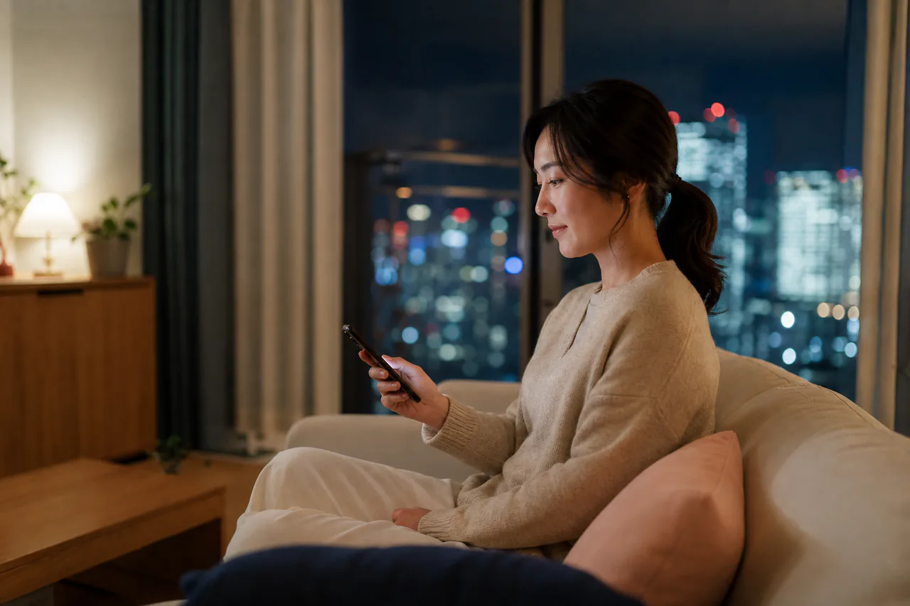 어진동출장마사지 | K초이스24 - 어진동 자택에서 방문 예정 연락을 확인하며 혼자 기다리는 성인 이용자