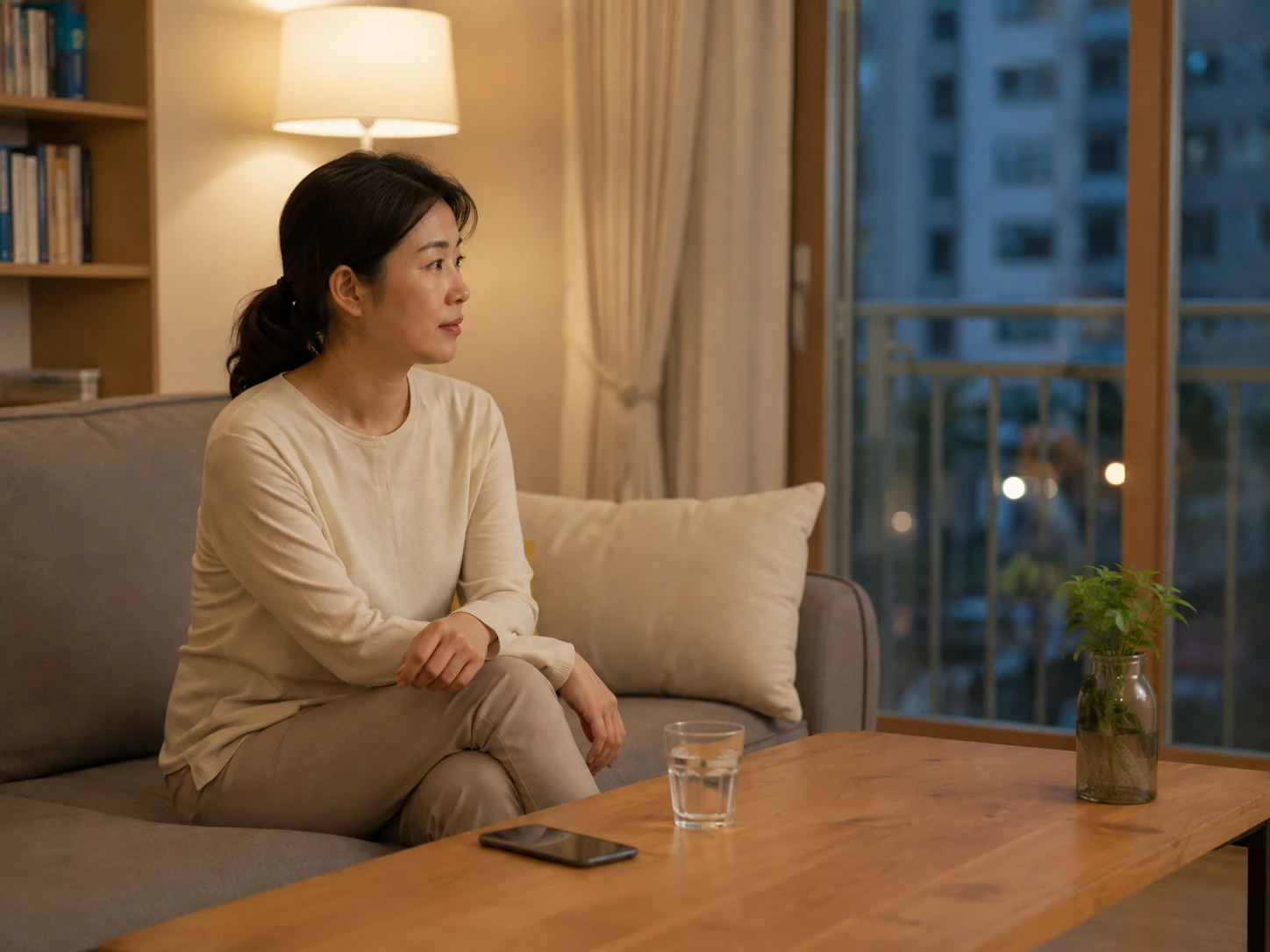 고운동출장마사지 | K초이스24 - 고운동 가락마을 집에서 휴대전화로 도착 예정 연락을 확인하며 혼자 기다리는 성인 이용자