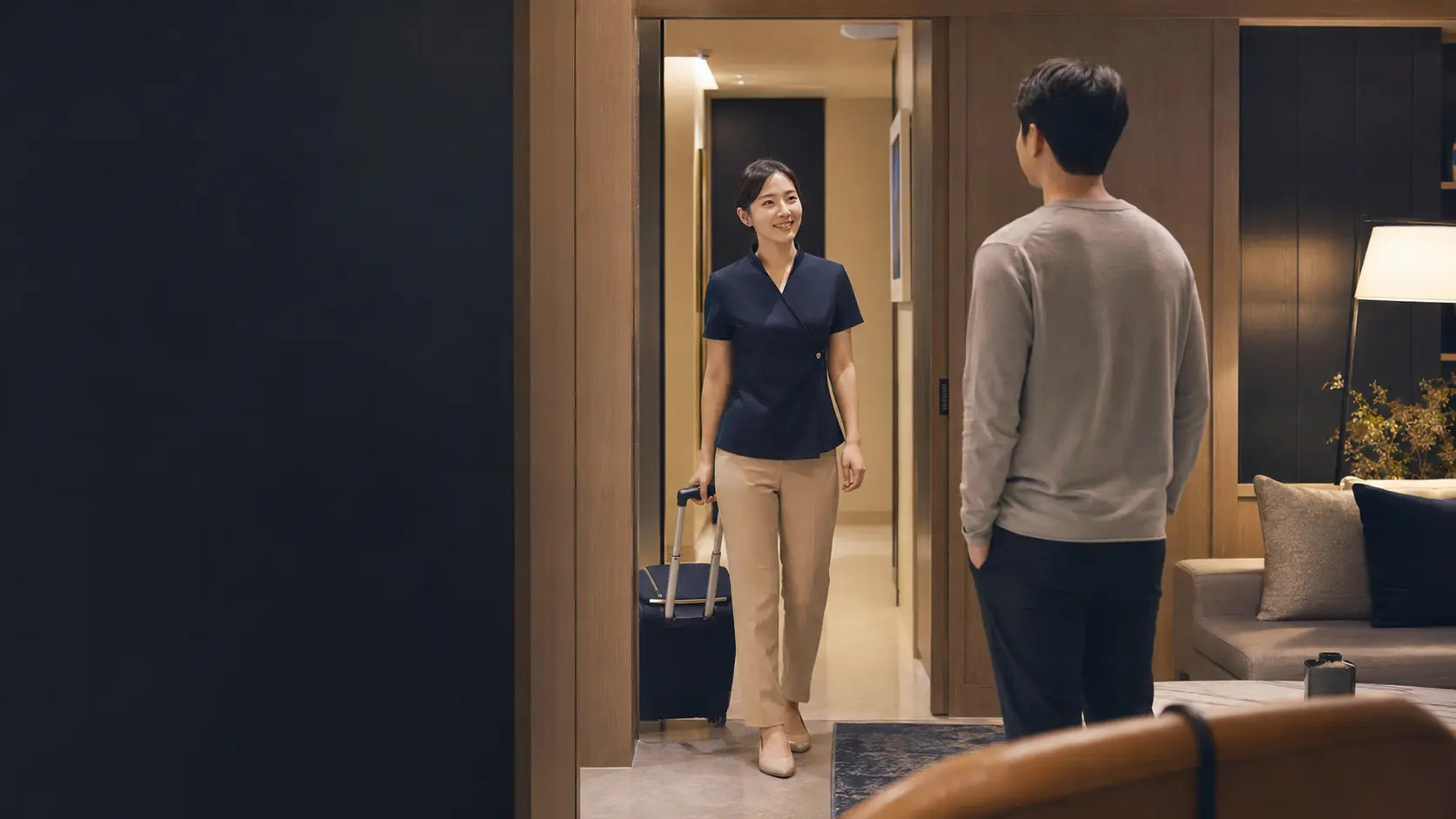전국출장마사지 방문을 위해 호텔에 도착한 K초이스24 홈케어 관리사