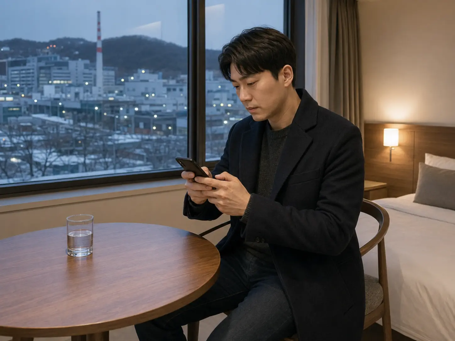 대전 · 대덕 숙소 테이블에서 휴대전화로 관리 강도와 희망 시간을 입력하는 로컬 에디터 승호