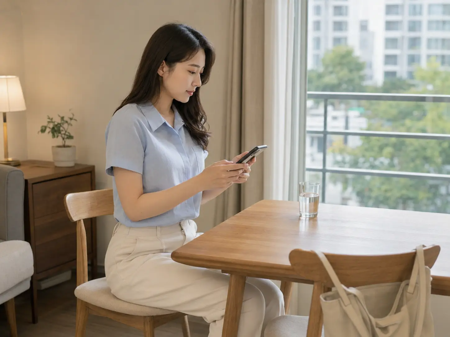 대전 · 도안 숙소 테이블에서 휴대전화로 관리 강도와 희망 시간을 입력하는 로컬 에디터 나경