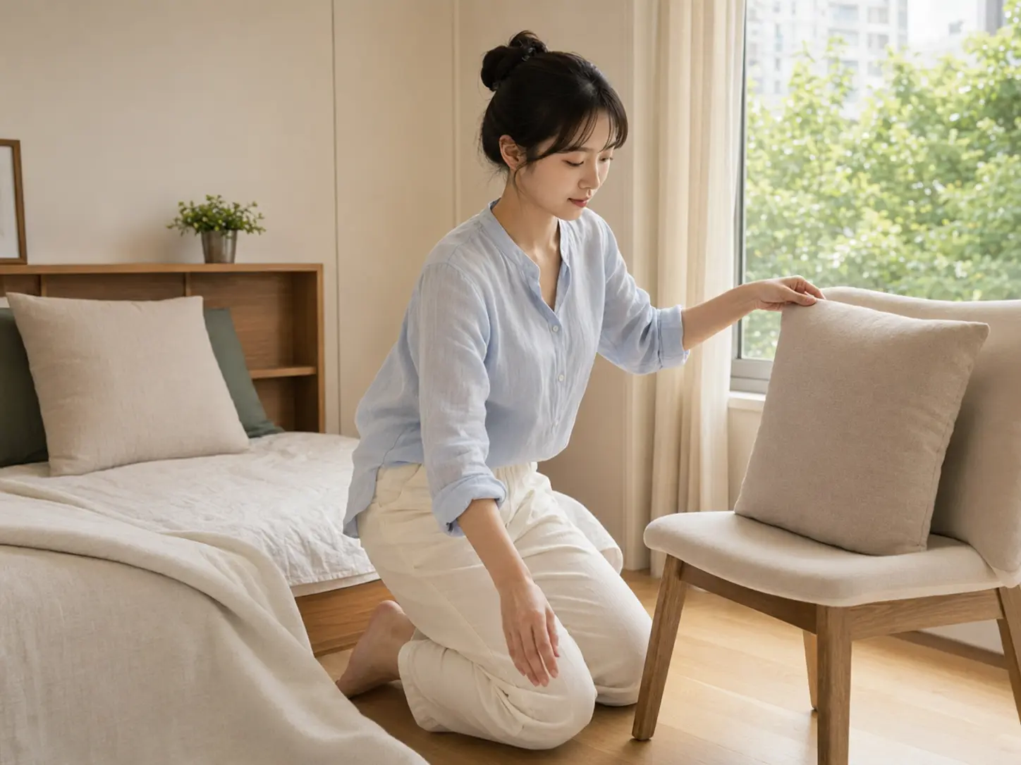 대전 · 월평동 강한 관리 전 침구와 쿠션을 직접 정돈하는 로컬 에디터 세린
