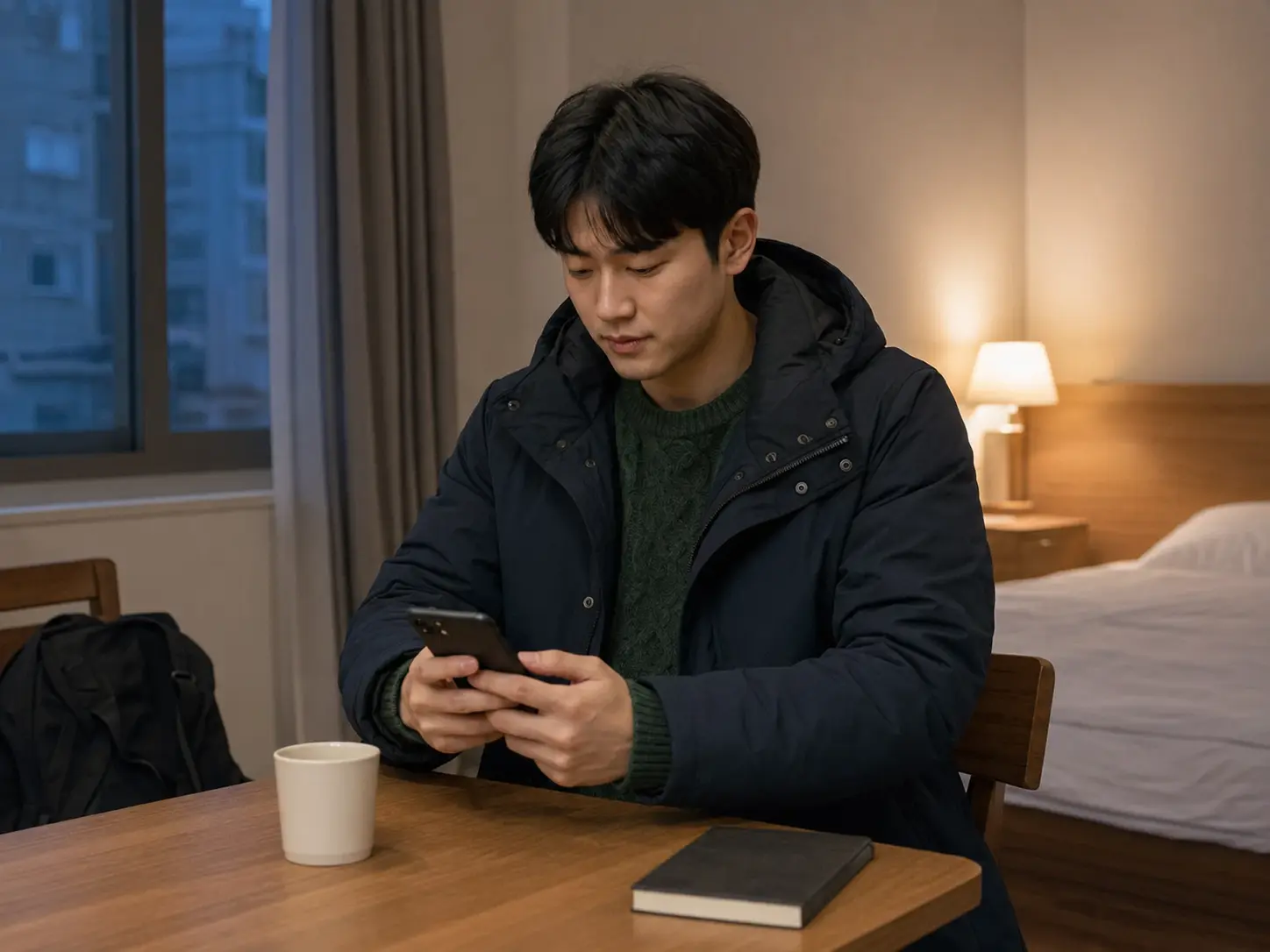 대전 · 용문동 숙소 테이블에서 휴대전화로 관리 강도와 희망 시간을 입력하는 로컬 에디터 준서
