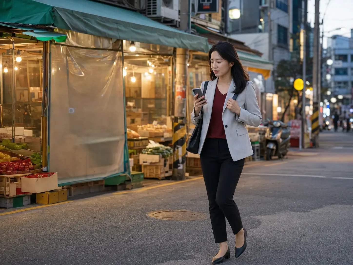 인천 구월동 모래내시장 인근에서 숙소로 이동하는 로컬 에디터 수현