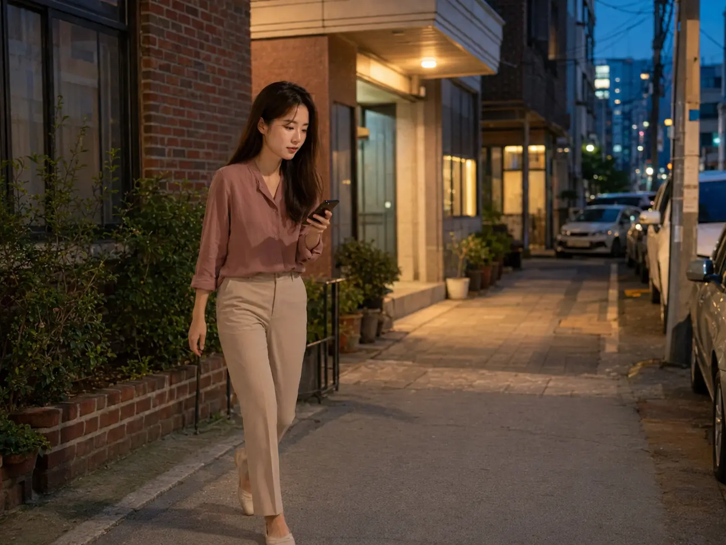 인천 계양 계산동 인근에서 숙소로 이동하는 로컬 에디터 서윤