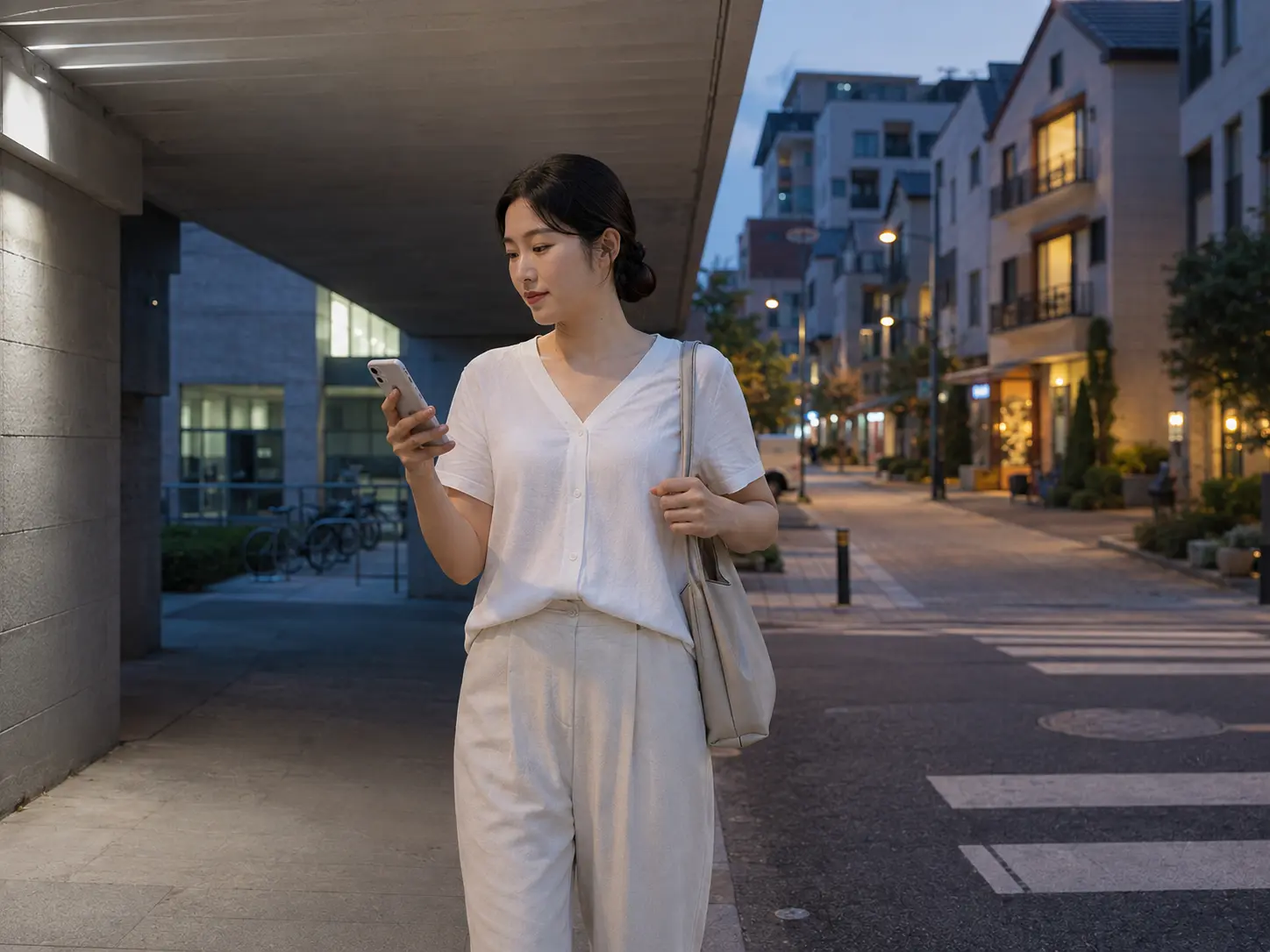 세종 소담동 새샘마을 인근에서 숙소로 이동하는 로컬 에디터 하람