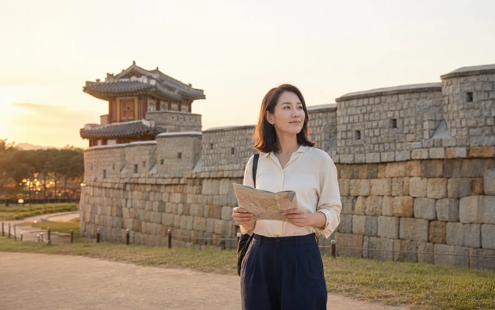 경기 수원시 인계동의 생활권 분위기와 출장 숙소 이용 상황을 함께 보여 주는 가상 출장마사지 이용후기 장면
